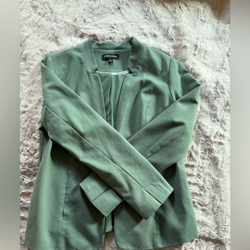 41 Hawthorn Olive Green Open Front Blazer